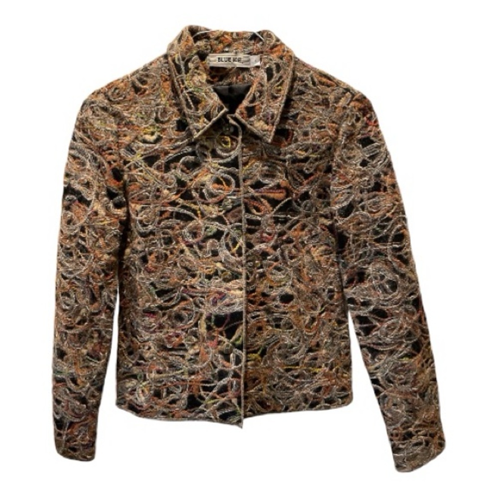 Blue Ice Colorful Wool Blend Jacket